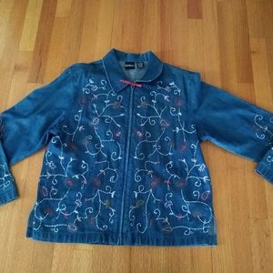 Embroidered Denim Jacket by Erika
